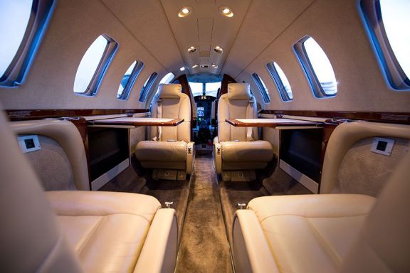 Interior of D-CSCA Cessna Citation Jet CJ3